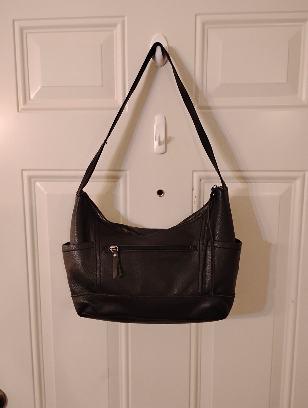 The Sak Black Pebbled Leather Hobo Shoulder Bag